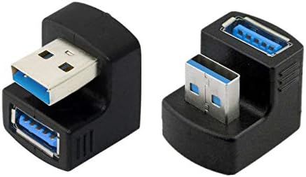 Cablecc 1 Поставете и надолу адаптер USB 3.0 Адаптер за машко до женско продолжение од 180 степени 5Gbps