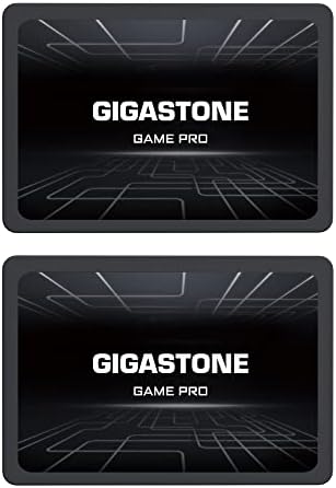 Gigastone Игра Про 2-Пакет 512GB SSD SATA III 6Gb/s. 3D NAND 2.5 Внатрешна Цврста Состојба Диск, Прочитајте ДО 540MB/s. Компатибилен СО PS4, КОМПЈУТЕР,