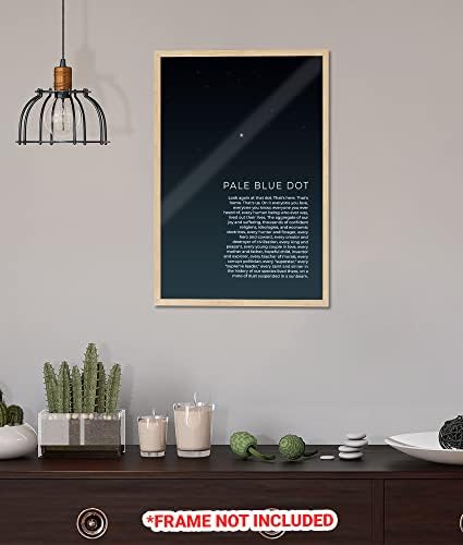 12х18-Постер Со Бледо Сина Точка Необликуван, Постер На Карл, Астрономија, Галаксија, Ѕидни Постери На Војаџер 1, Инспиративен