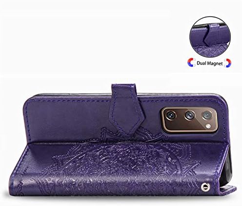 Даол Мандала Паричник Случај За Samsung Galaxy S20 FE 5G 2020 Случај Жени Виолетова, Цвет Шема Стп Кожа Магнетни Флип Случај