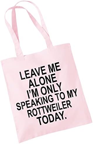 Ротвејлер подароци за сопственици на loversубители на кучиња - торбички торби - торба за еднократно купување - памук - Остави ме сам