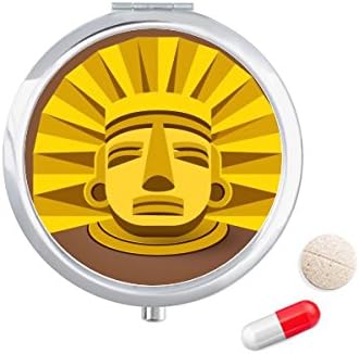Египет Апстракт Фараонот Златен Модел Таблета Случај Џеб Медицина Кутија За Складирање Контејнер Диспензерот