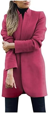 Палто краток влакнест отворен кардиган долг костум жени долга цврста ракав предна јакна женски палто жени со долг ракав влакнест
