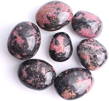 Qiaonnai ZD1226 1PC Природно кристално црвено родонититум, полиран палмстон, џеб од џеб, лековити подароци, исцелени камења