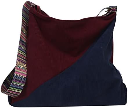 FVOWOH Hobo Торби За Жени Големи Димензии Кадифена Торба Со Патент Обични Бохо Торби За Рамо За Жени Чанти За Вкрстено Тело За Патување