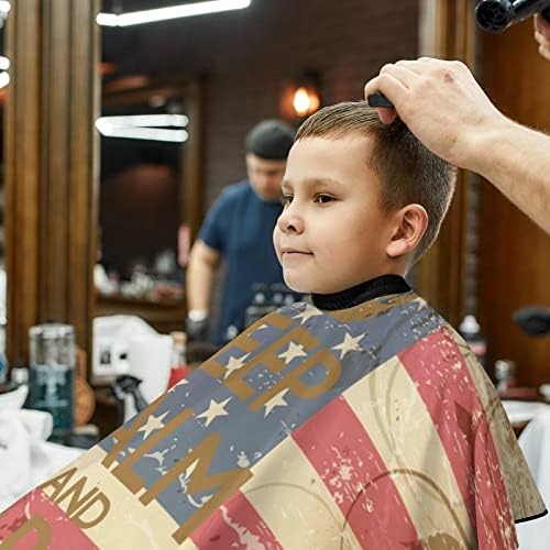 Бидете Смирени И продолжете Со Американското Знаме Бербер Кејп Професионална Фризура Престилка Симпатична Коса Сечење Наметка За Момчиња