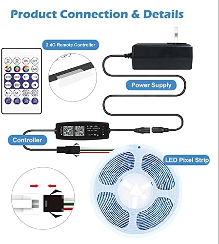 Controller Bluetooth Music за Pixel LED лента SK6812 WS2812 WS2811 WS2811