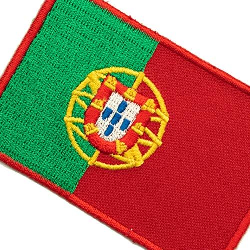 А-Еден ЕУ извезена лепенка + Апликација на Португалско знаме, гроздобер лепенка, запечатена лепенка за запечатување, лепенка за значка