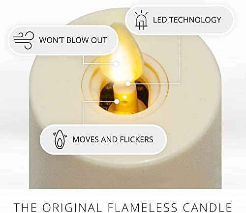Поставен пакет на Луминара од 2 подвижни пламени на пламен и вистински восок од одводната светлина LED Tealight