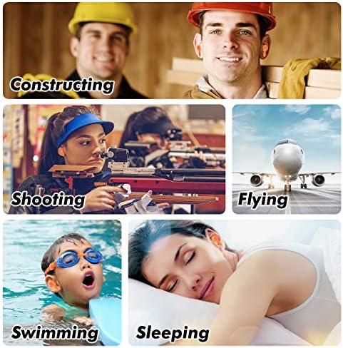Изречување на бучава ушни приклучоци за спиење 2 пара повторно употреба на силиконски ушни приклучоци удобно за спиење, пливање, работа, концерти,