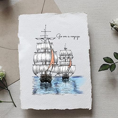 Алибон морски брод позадина јасни марки за правење картички и украси за албуми со фотографии, 2 марки за едриличари, река Брод Транспарентни силиконски