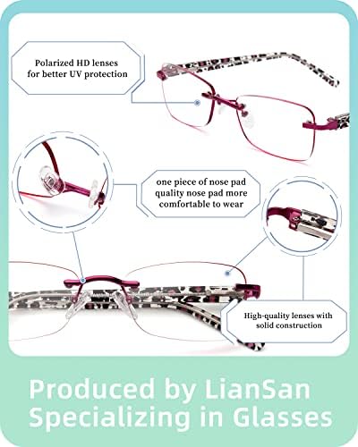 Rimelss Прогресивни очила за читање на мултифокус за жени стилски без рабно светло блокирање на читателите за модни дами