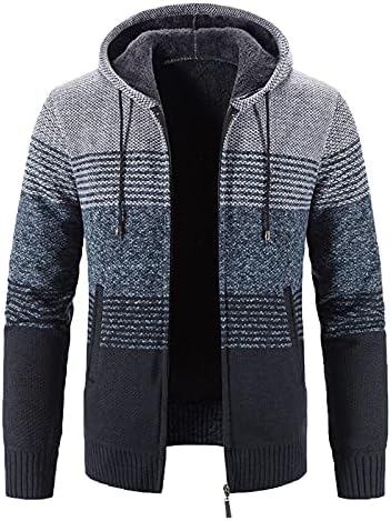 Beuu кардиган џемпер за мажи, есен зимски плетен бохо крпеница топла јакна патент копче отворено предниот обичен палто за скокач