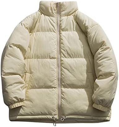 Зимска зимска пуферка Парка Парка јакна за мажи, цврста боја лесна машка машка преголема преголема задебелена јакни