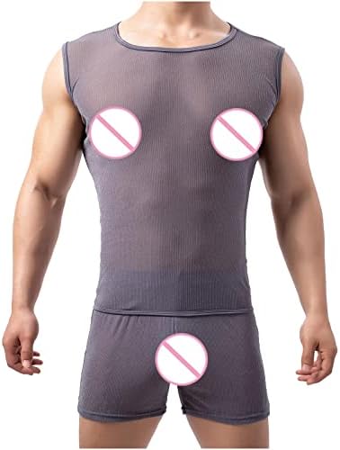 CJHDym мажи резервоарот врвови на мускулите тренингот елек долна облека перспектива широко рамо за фитнес база на кошули маица