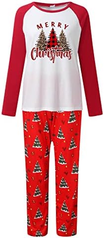 Божиќни пижами за семејство 2022 модели на Божиќни дрвја Среќни Божиќни букви печати PJs Појавувачки комплети Декорации Дрво