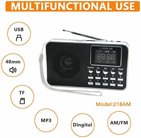 Преносен Mini USB AM/FM радио звучник музички плеер Микро TF/SD картичка за компјутер iPod телефон