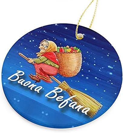 Керамички украси на Сании Буона Бефана новогодишна елка што висат украси Пријател Подарок Новини сувенир новогодишна елка, приврзок,