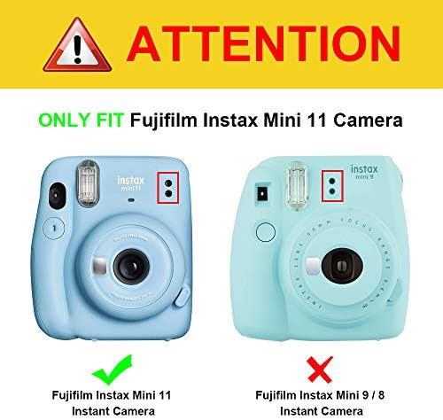 Fintie Заштитна Футрола За Fujifilm Instax Mini 11 Инстант Камера-Премиум Веганска Кожна Торба Покријте Со Отстранлив Прилагодлив Ремен,