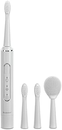 Brookstone Sonic електрична четка за заби за возрасни | USB -четка за заби за полнење водоотпорен IPX7 | 2 Електрични глави за замена на четката