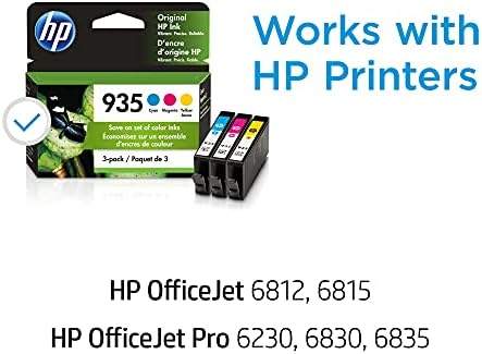 HP 935 цијан, магента, жолти касети со мастило | Работи со HP OfficeJet 6810; OfficeJet Pro 6230, 6830 серија | N9H65FN