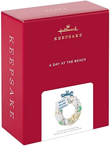 Hallmark Keepsake Божиќниот украс 2021 година, еден ден на венецот на плажа морската школка
