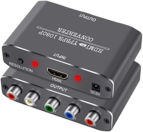 HDMI до компонентата Vedio Converter, Muosu HDMI до YPBPR Scaler HDMI влез во компонентата Видео + R/L Адаптер за конвертор на аудио излез