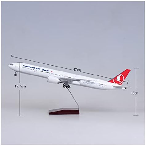 Модели на авиони 1: 157 модел на скала се вклопуваат за авијацијата B777 со светла и тркала умираат леано смола колекција на авиони, приказ на