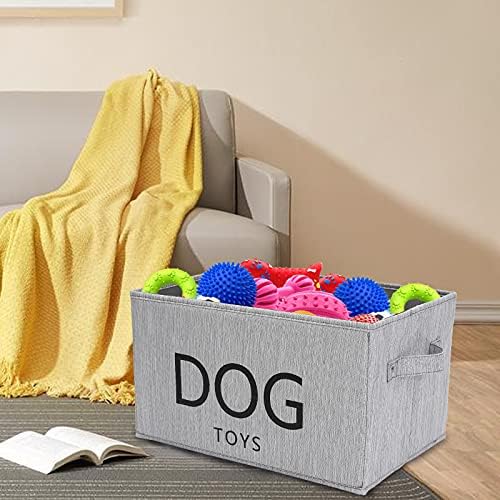 Лен-Памучна мешавина корпа За Складирање Кучиња, Корпа За Играчки За Кучиња, Канти За Складирање Играчки За Кучиња - Совршени За Организирање