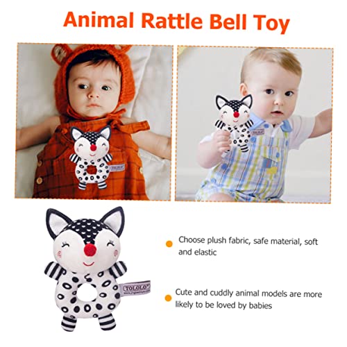 Toyvian Hand Rattle Toy Toy Toy Toy Toy Toys Black and White Toys For Didens Kids Musical Toys Inimalивотински тресења за бебе рано учење музичка