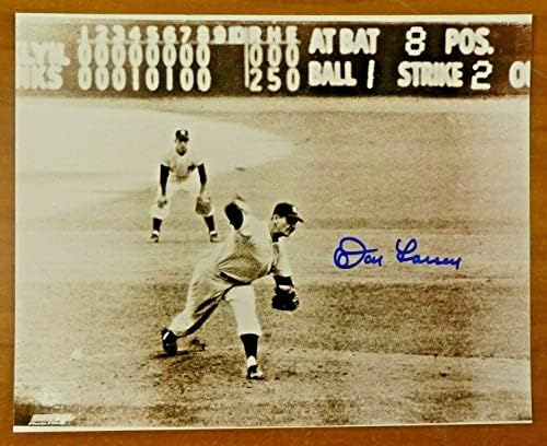 Дон Ларсен потпиша Јанки совршена игра Бејзбол Фото 8x10 - Автограмирани фотографии од MLB