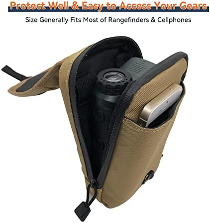 Тактичка мол -торбичка на Гајарена за опсег и мобилен телефон, лента за рамо за рамо и појас приложена додаток за пронаоѓач на лов на