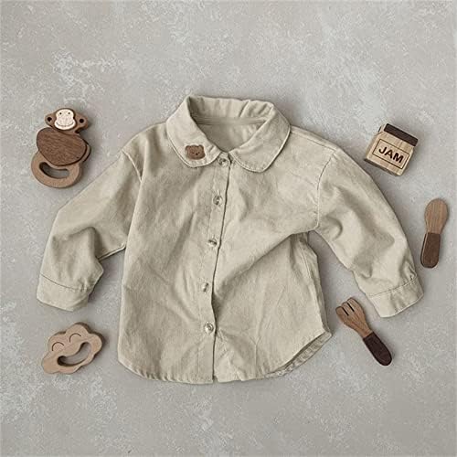 Бебе новороденче девојчиња момчиња памук есенски палто со долги ракави, маица со блуза, врвови облека, раглан ти момче