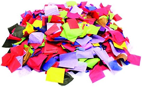 Светла идеи хартија за ткиво, 500g торба од плоштад од мозаик надвор од парчиња, разновидни големини и бои канцелариски картонски ткиво хартија