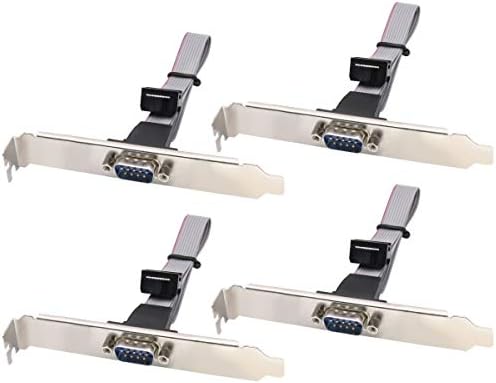 ZdycgTime 1PORT DB9 RS232Serial Port Bracket до 10 пински Headerribbon Connector Connector Connecter, DB9 сериски маж до 10p Matherboard