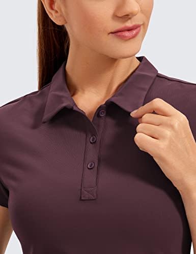 Крц јога тренингот кратки ракави кошули за жени голф поло маица врвови на тениски атлетски спортови маици