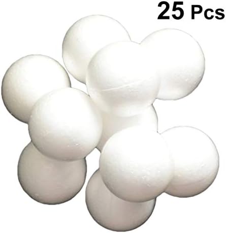 Генерички Божиќни занаети за пена Општо 25 парчиња 7см бела занаетчиска пена моделирање занает полистирен топки полистирен занаетчиски топки