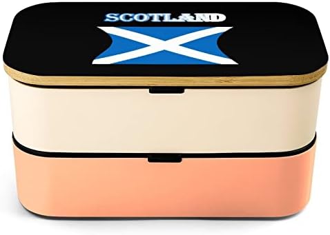 Знаме На Шкотска Двослојна Кутија За Ручек Бенто Со Прибор Поставен Сад За Ручек Вклучува 2 Контејнери