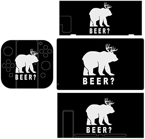 Налепници за пиво на мечки за заштита на пиво Персонализирана налепница за целосна обвивка компатибилна со Nintendo Switch