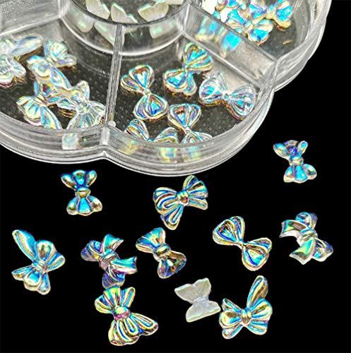 AKOAK 1 кутија холографска пеперутка акрилна нокти 3D пеперутка нокти, девојче за ноктите за девојки деко шарм, diy dazzle лак нокти Арт деко