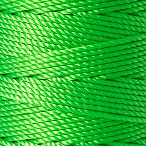Hongda Twisted Nylon String, 15 x 375ft Mason Line String, најлонски канап за asonидарска работа, трот линија, декорална линија, правење мрежи