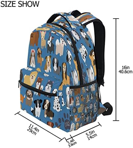 Ујо, симпатична кучиња ранец за деца девојчиња момчиња кученце кученца, ранци за книги, лаптоп компјутерска торба, патувајќи