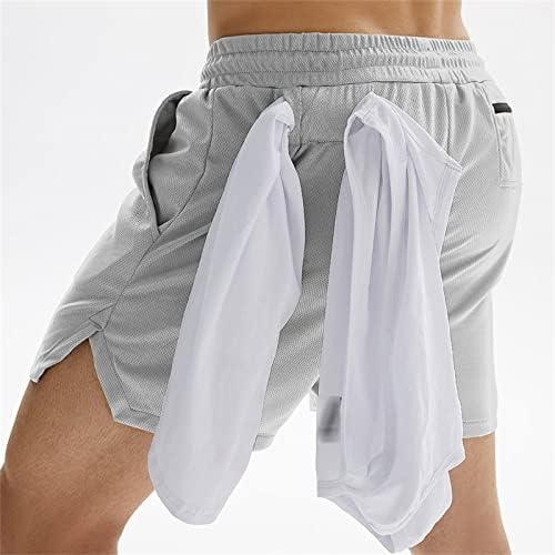 Manеке-ДГ машки јога салата за вежбање шорцеви за дишење лесни атлетски кратки панталони кои трчаат спортски кратки панталони