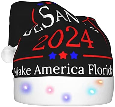 Десантис 2024 Направете Ја Америка Флорида Божиќна Капа Машки Женски Капи Унисекс Празнична Капа За Празнични Капи За Забави