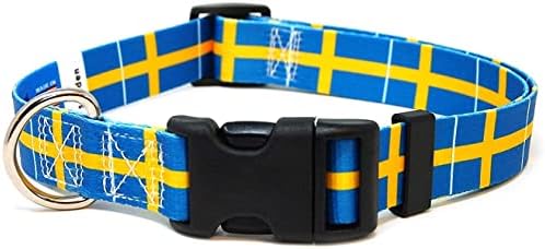 Шведска Јака За Кучиња | Знаме На Шведска | Тока За Брзо Ослободување | Направена ВО ЊУ ЏЕРСИ, САД | За Дополнителни Мали Кучиња