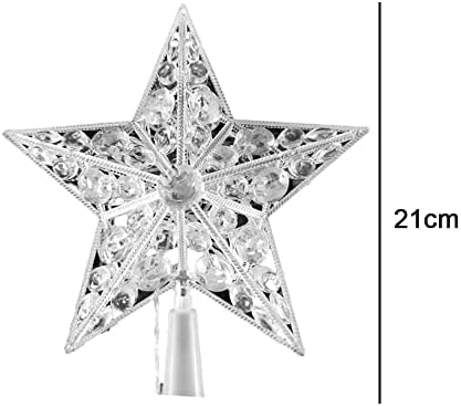 LIXFDJ 8 Инчи Елка Ѕвезда Топер, Блескав Дрво Ѕвезда Декорација, За Божиќ Дома Декор/27