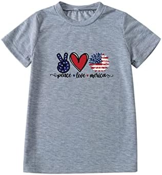 Детско дете кошули на 4 -ти јули 3 -ти графички печатени тимови момчиња девојки новини модни кратки ракави за бебиња за момчиња за момчиња