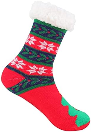 Женски есен и зимски божиќни чорапи подни чорапи снежни чорапи задебелени чорапи од руно