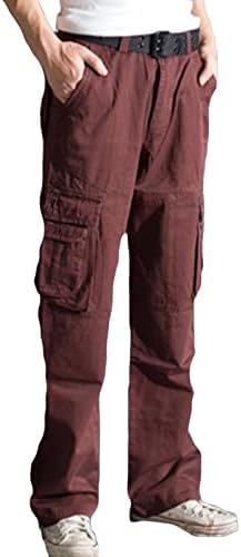 Мајнифу-ГJ Машки лабави панталони на отворено, повеќе џебови, памучни воени воени панталони, лесни обични борбени панталони