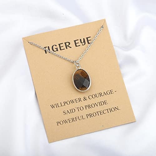 Заздравување на лековити кристал тигар ѓердан за очи на очите Реики педант Добра среќа шарм за накит Медитација подарок за жени
